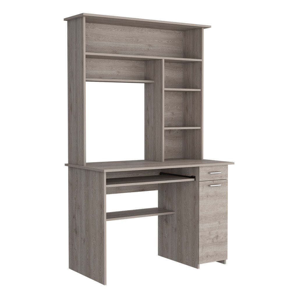 Isabelle Office Set, Bookcase and Desk - Light Gray