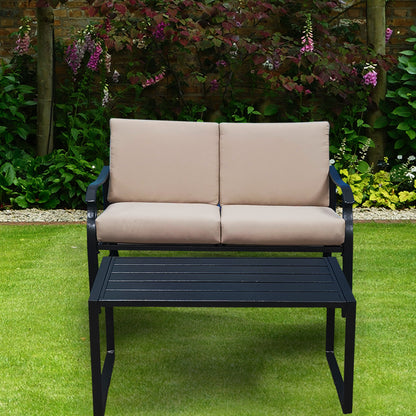Francisco 2 Pc Outdoor Patio Loveseat Set - Brown