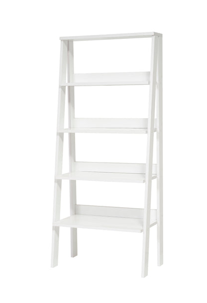 Otavio 5 Tier Modern Ladder Bookshelf - White