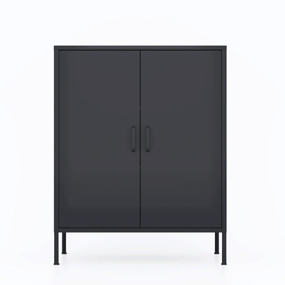 Stand Storage Steel Cabinets - Black