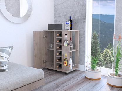 Bar Cart with Division Carbon - Oak