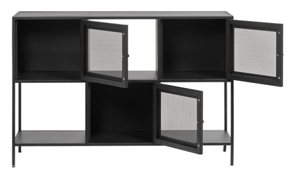 Black Mesh Storage Cabinet