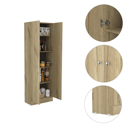 Storage Max Cabinet - Light Oak / Black
