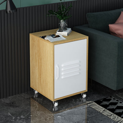 Urban Wheel Cabinet Contemporary Bedside Table