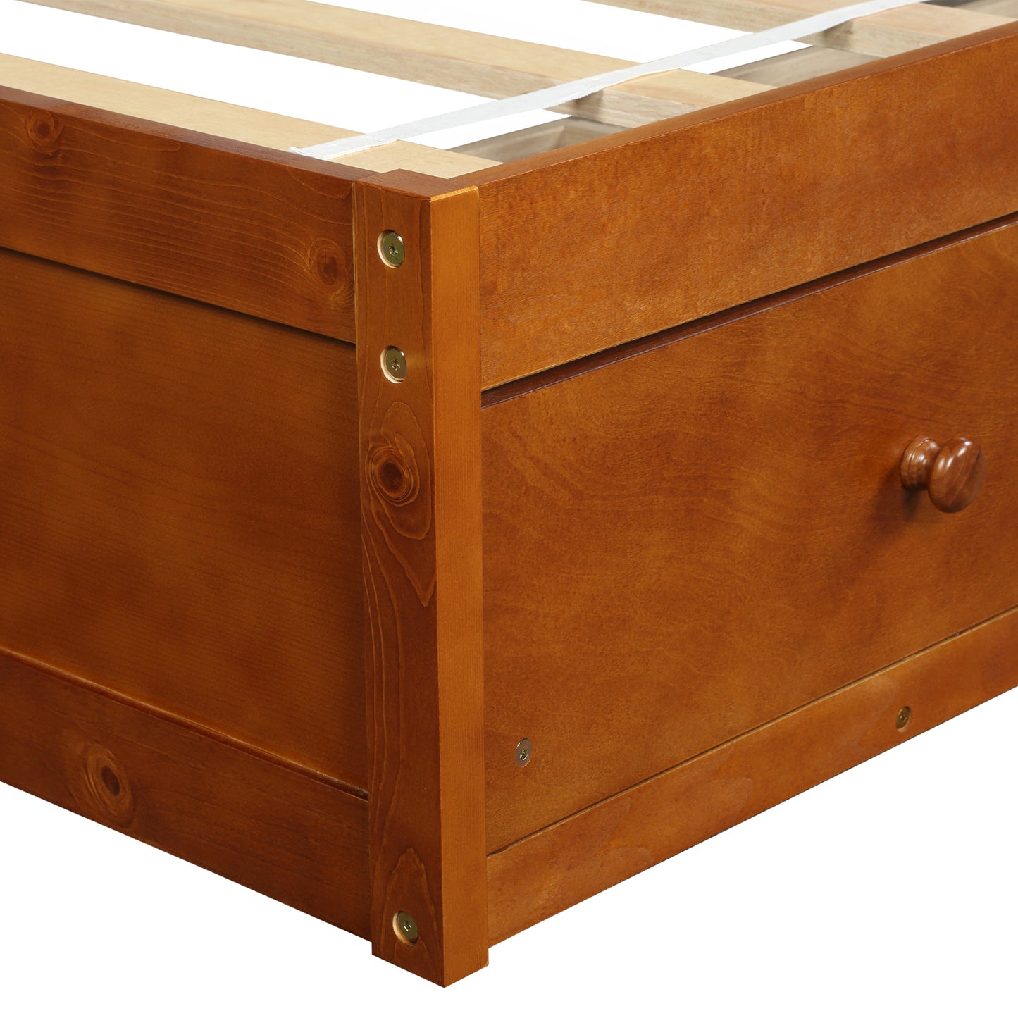 Oris Twin Size Wood Platform Bed - Oak