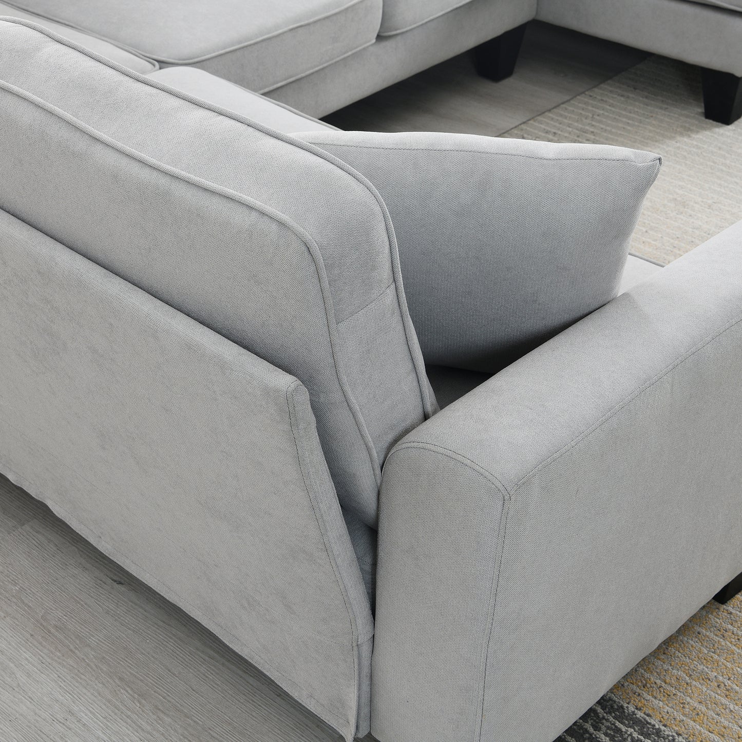 Elegant Comfort U-Shape Sectional Sofa Set
