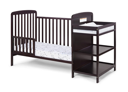 ElegantDreams 3-in-1 Convertible Crib and Changer Combo