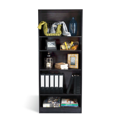 Oskar 5 Shelf Bookcase - Espresso