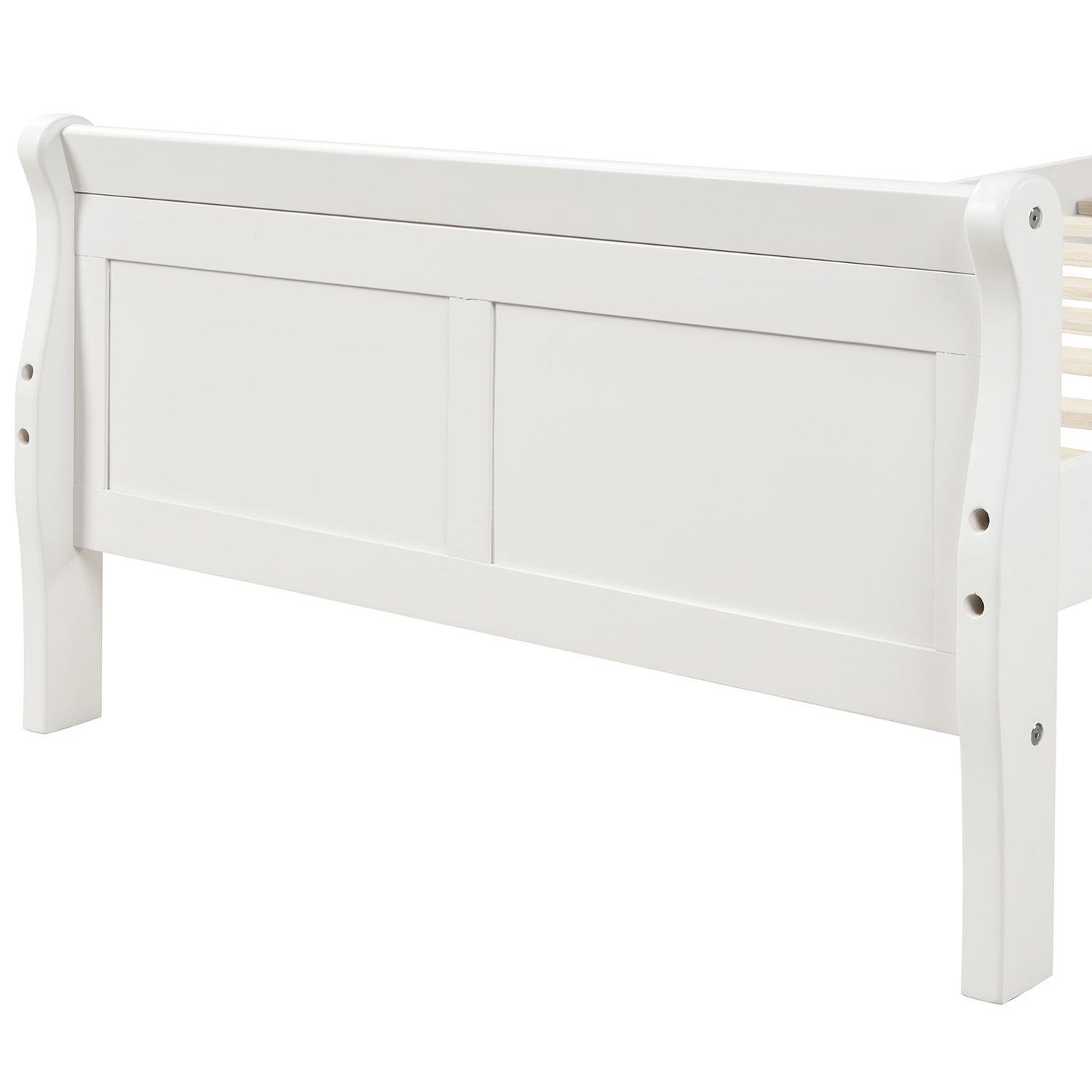 Urban Fusion Twin Size Wood Platform Bed - White