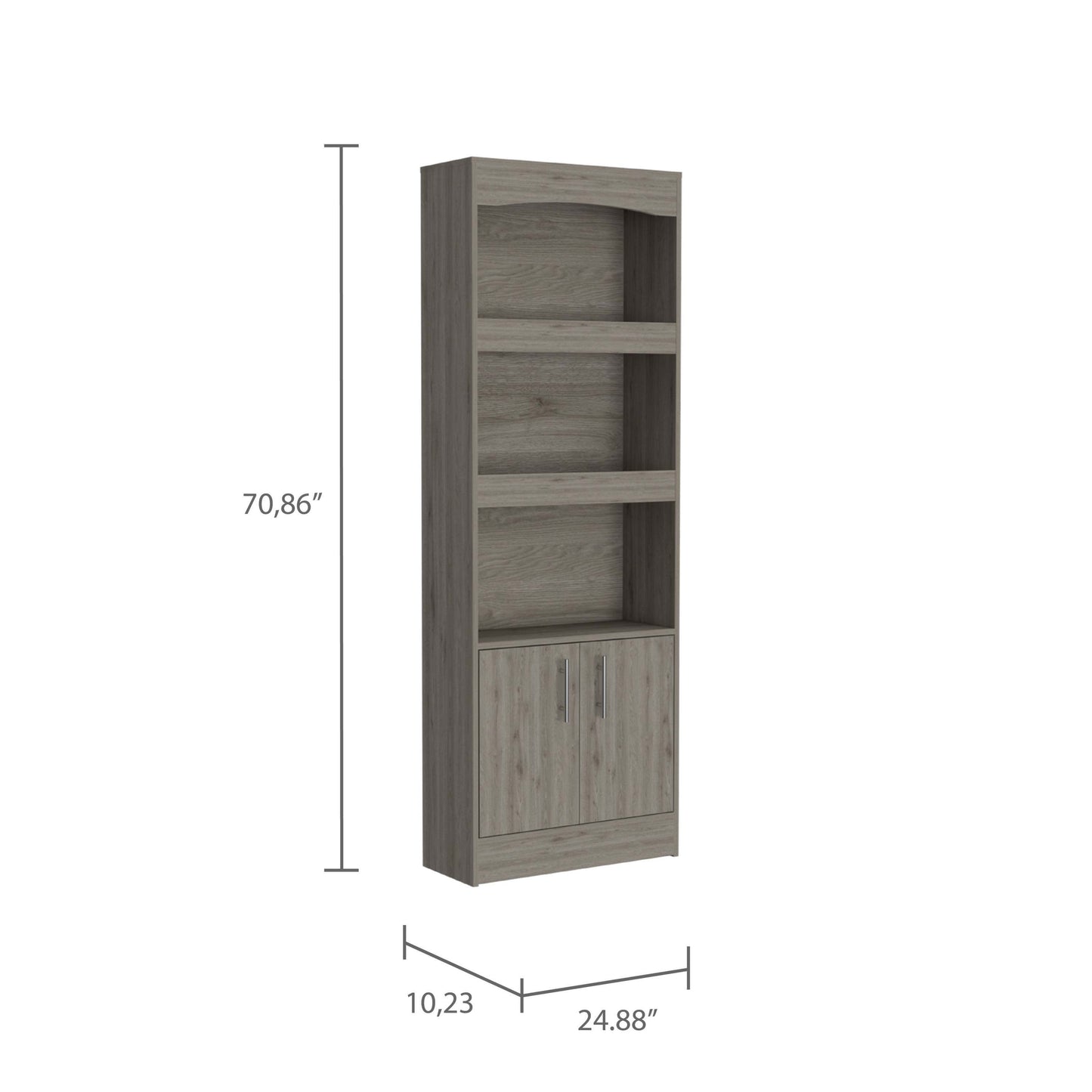 Isabelle Office Set, Bookcase and Desk - Light Gray