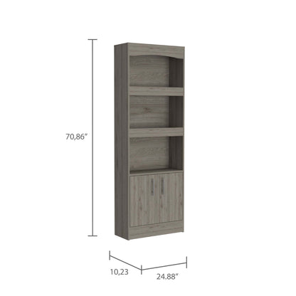Isabelle Office Set, Bookcase and Desk - Light Gray