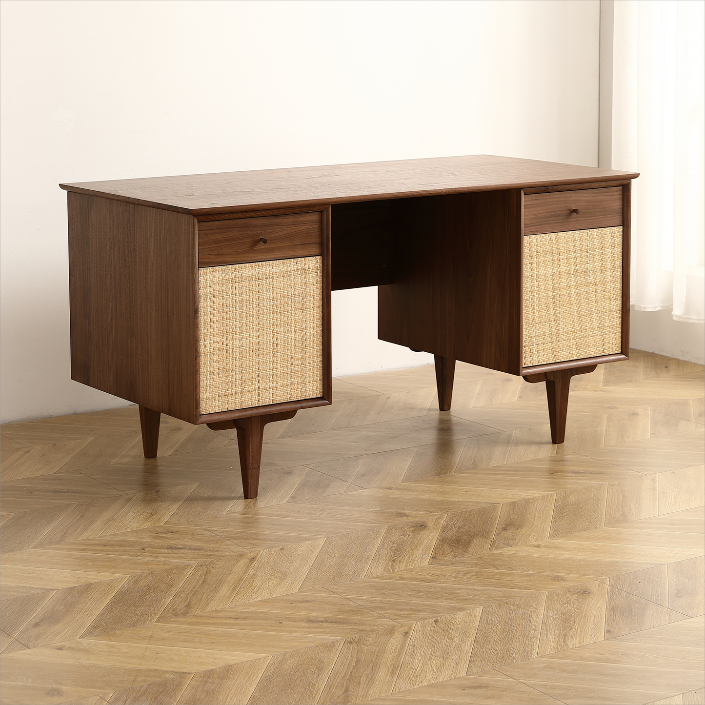 Natural Net Black Walnut Desk