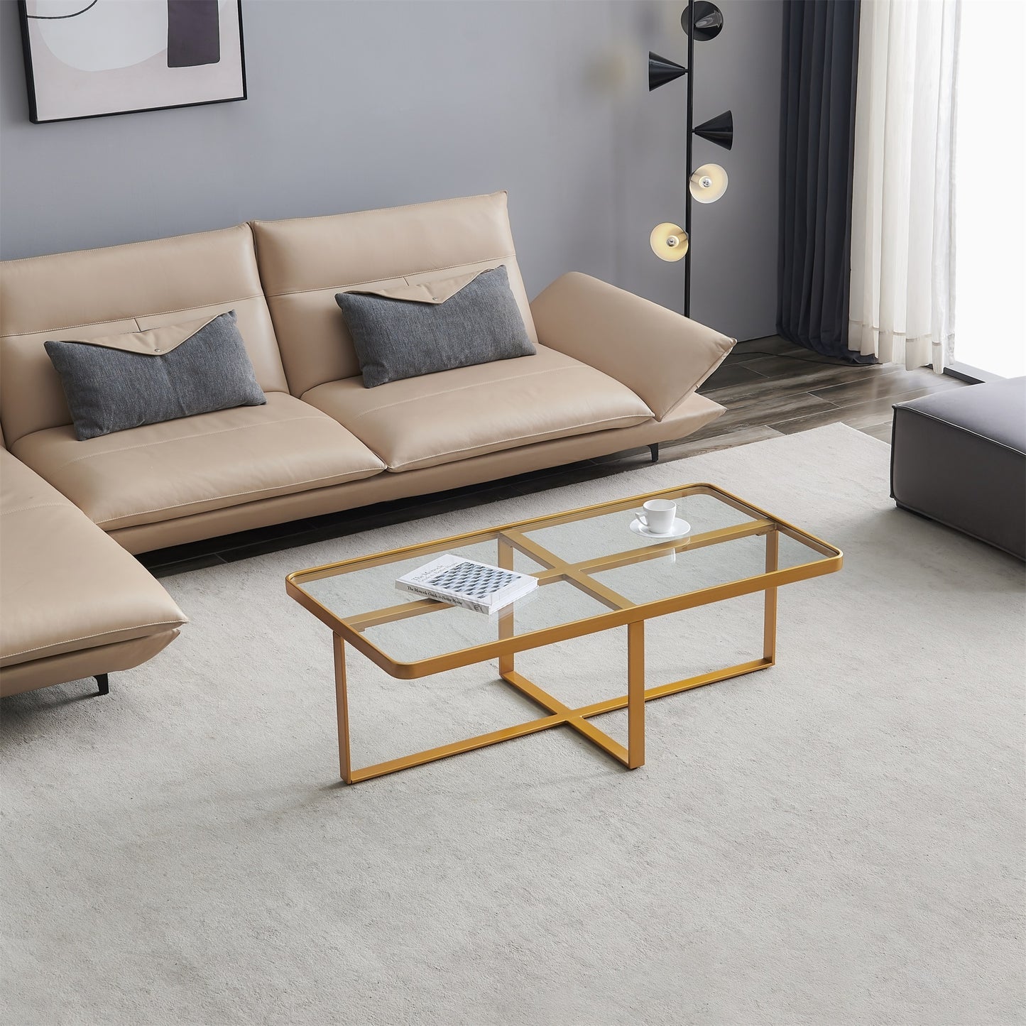 Nexus RectangleCoffee Table - Gold
