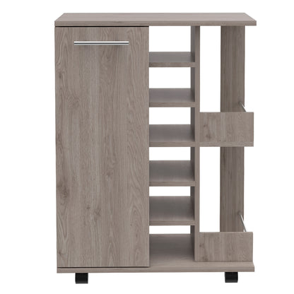 Bar Cart with Division Carbon - Oak