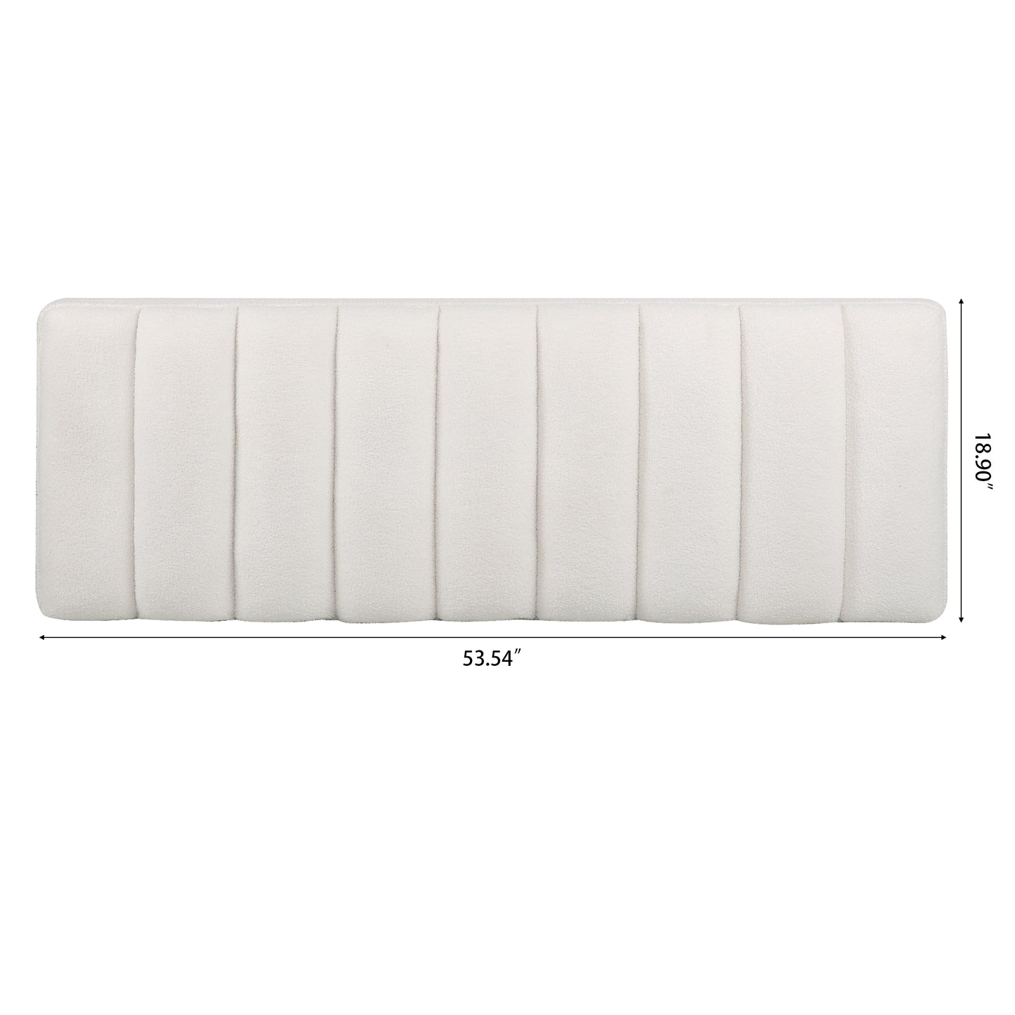 Metal Base Upholstered Bench - White