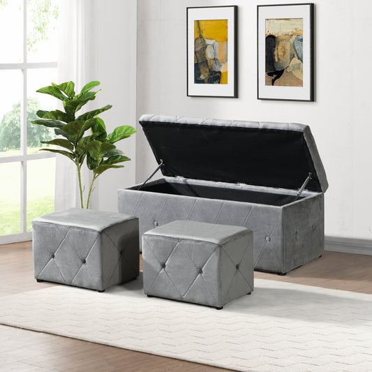 Ottoman Set - Light Gray