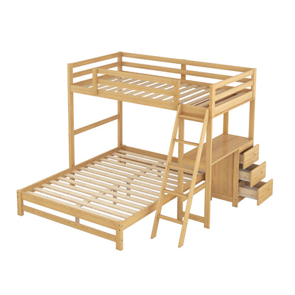 Nature's Haven Twin Full Desk Bed
