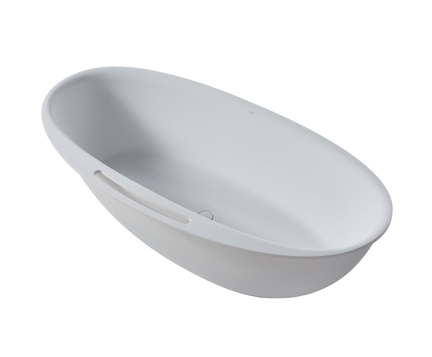 Rossi Solid Surface Freestanding Bathtub - White