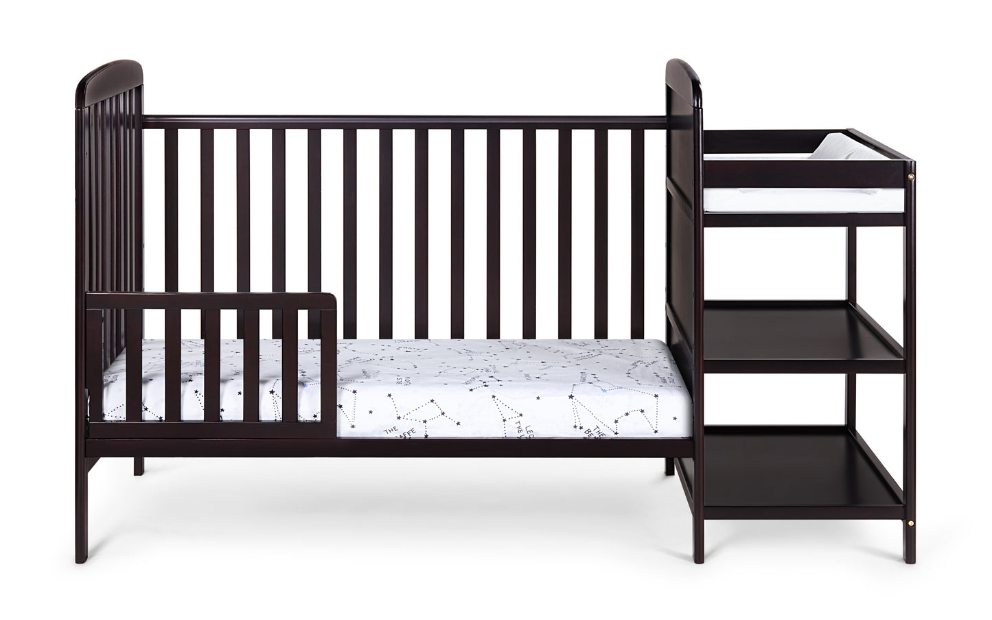 ElegantDreams 3-in-1 Convertible Crib and Changer Combo