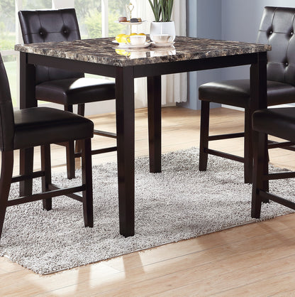 Elegant Birch Marble 5pc Dining Set