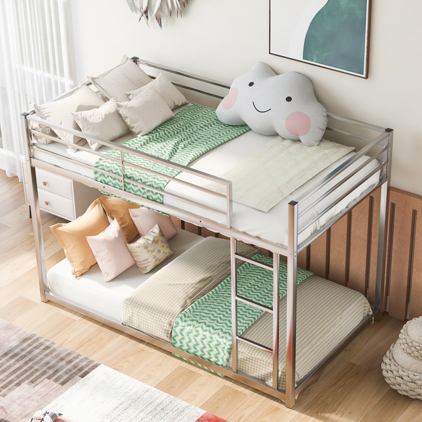 Silver Skyline Twin Bunk Bed