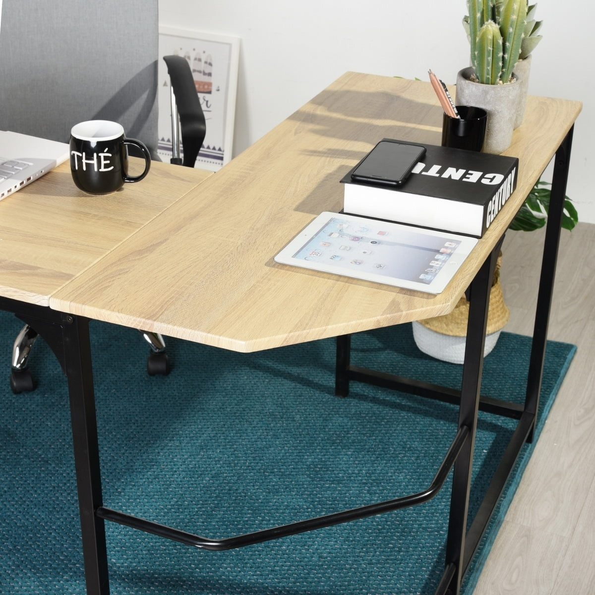 L Shaped Computer Wood Desk