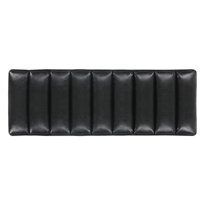 Metal Base Upholstered Bench - Black