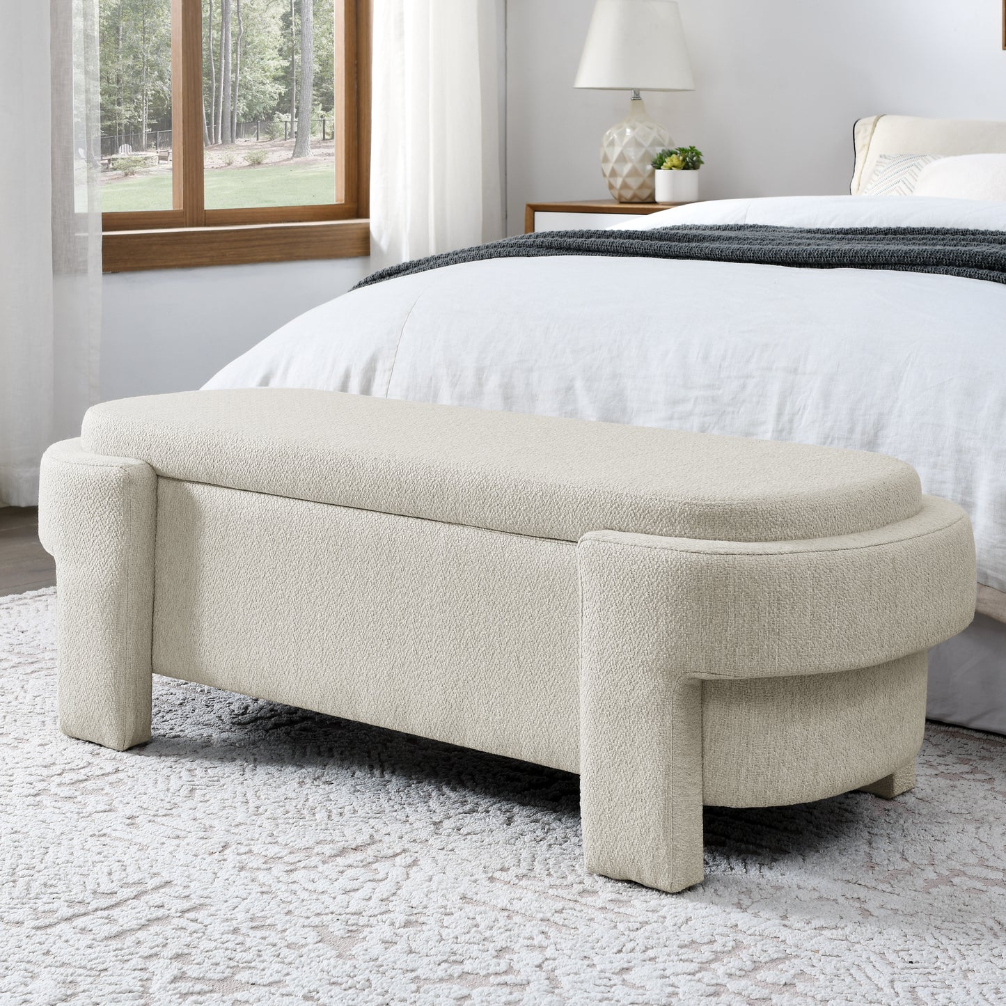 Elegant Haven Linen Storage Bench