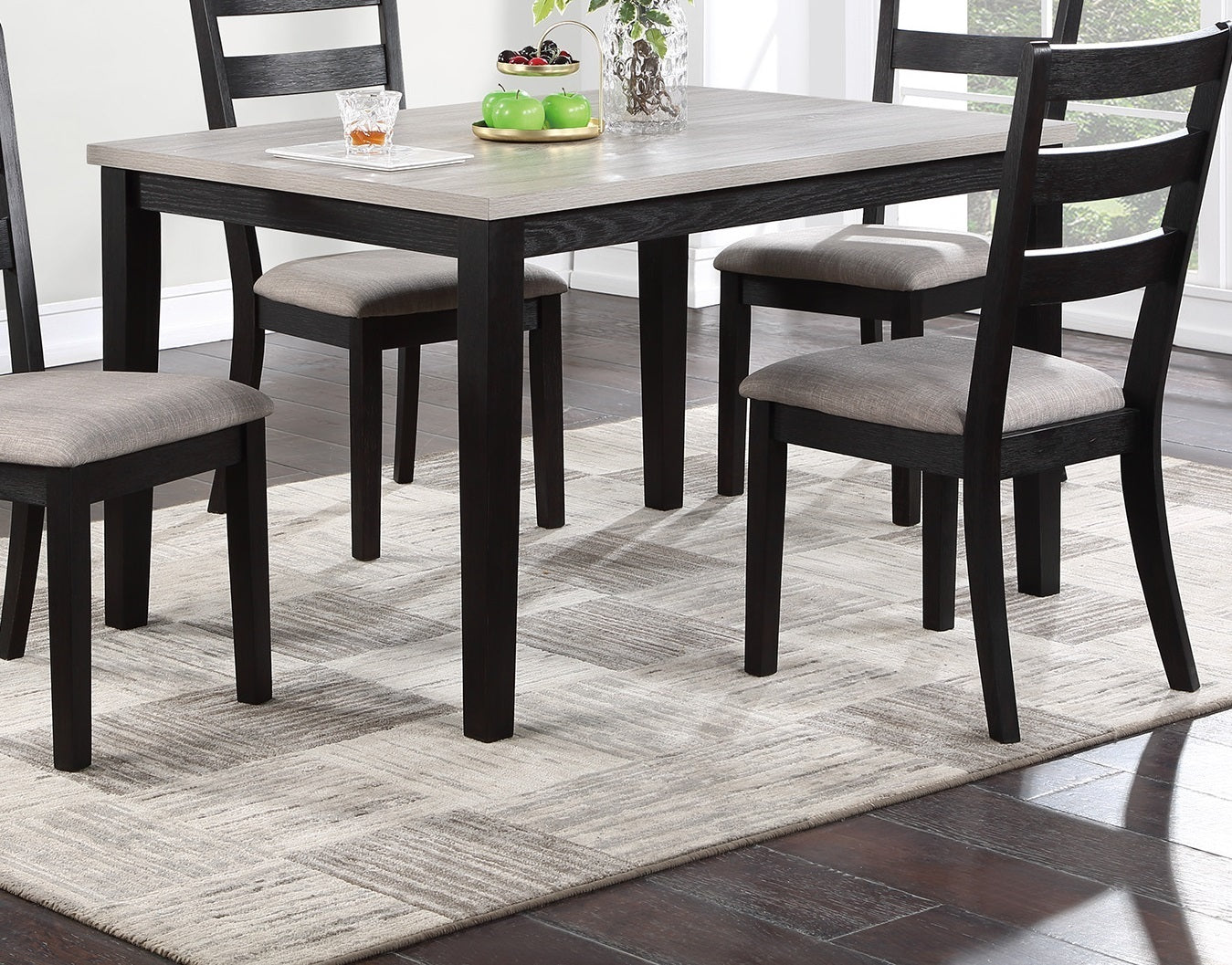 Elegant Ebony 5pc Dining Ensemble