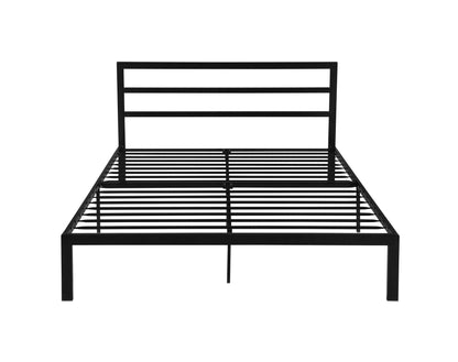 Zaker Queen Size Platform Metal Bed Frame - Black