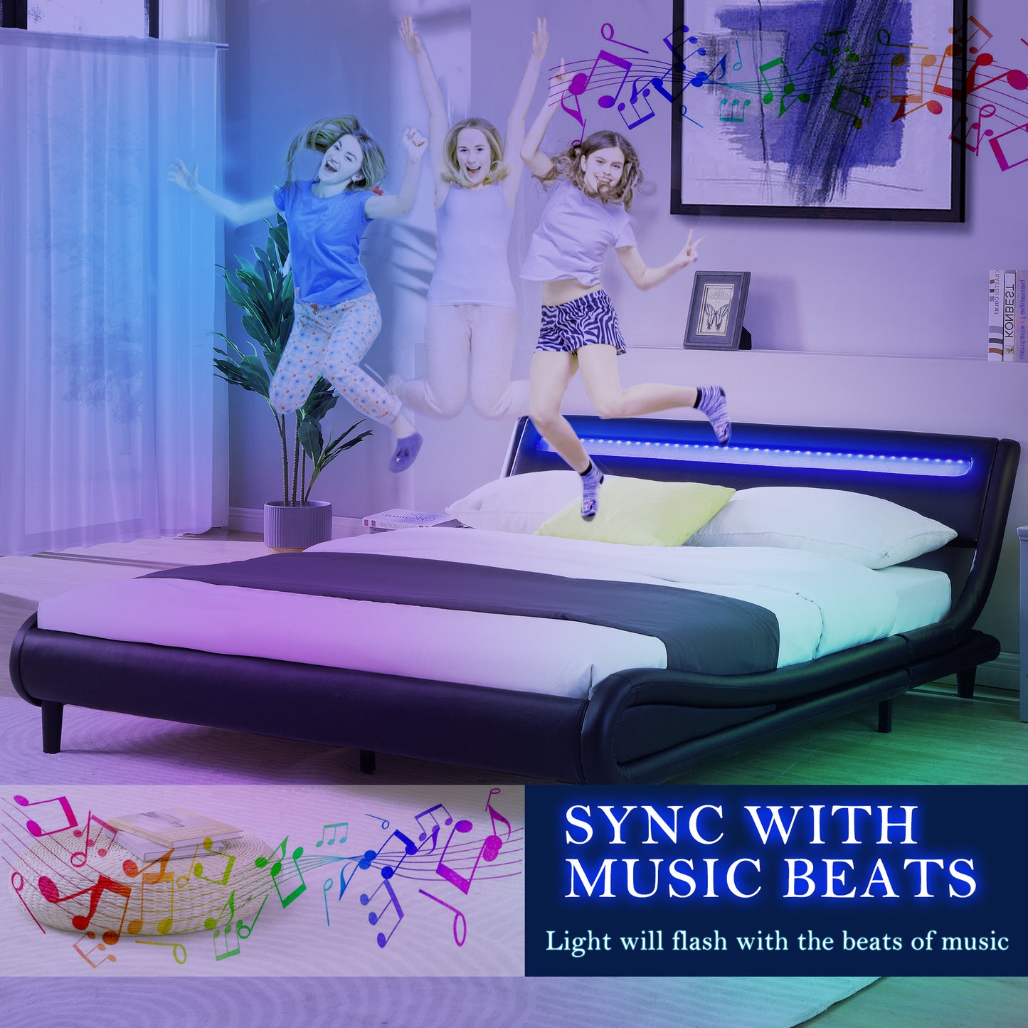 WaveGlow Queen Bed Frame