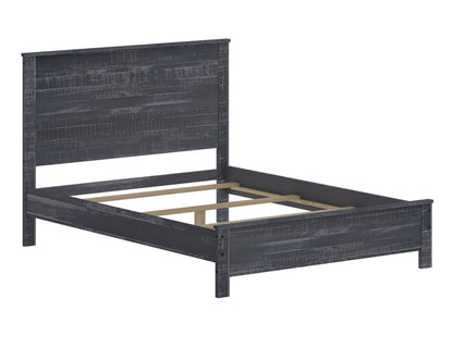 Eco Rustic Grey Wood Bed