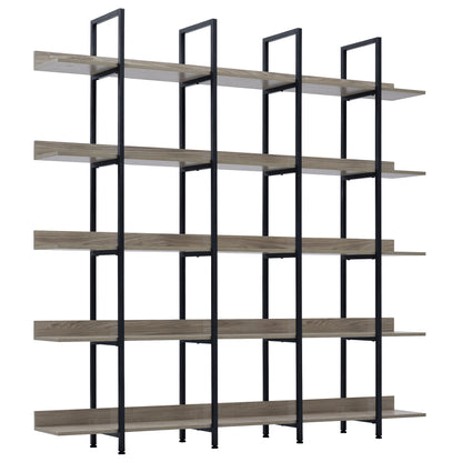 Vintage Metal Frame Bookshelf - Grey