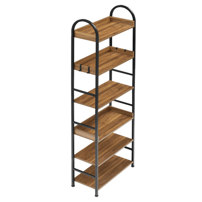 Tall Tower Bookcase - Brown