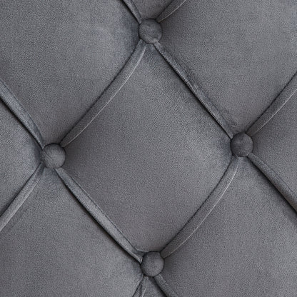 EleganceRest Velvet Winged Queen Bed