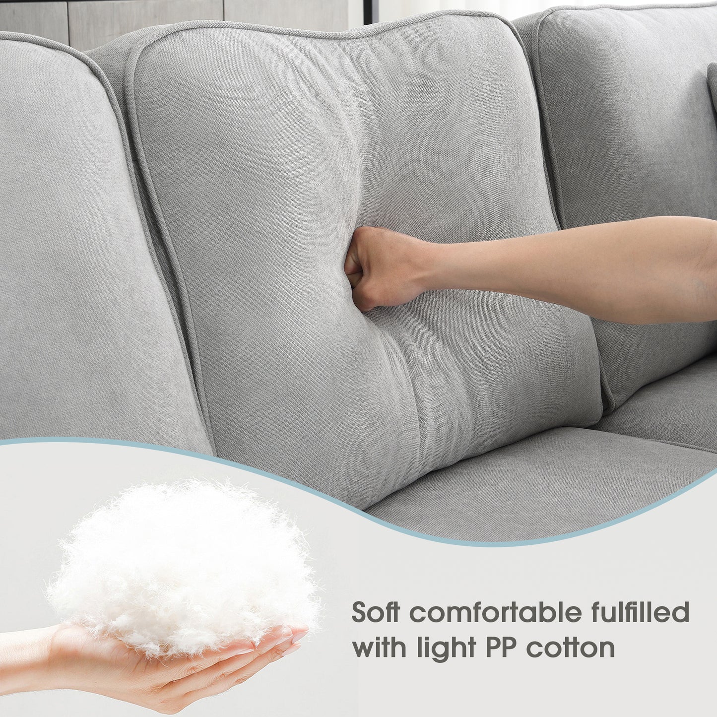 Elegant Comfort U-Shape Sectional Sofa Set