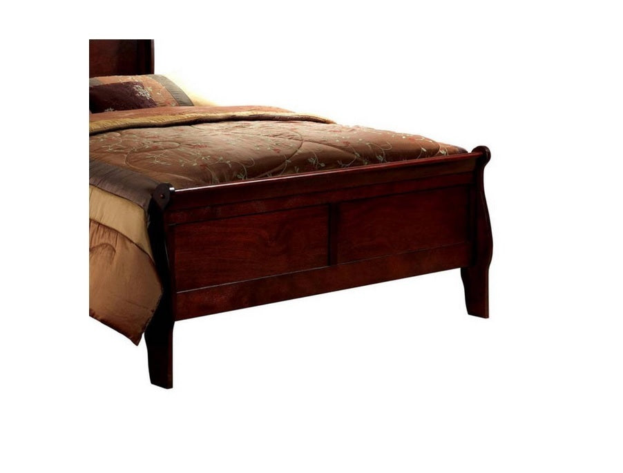 Louis Philippe Solid Wood Full Size Bed - Cherry