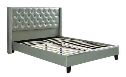 Tina Tufted Bed Frame Full Size - Silver