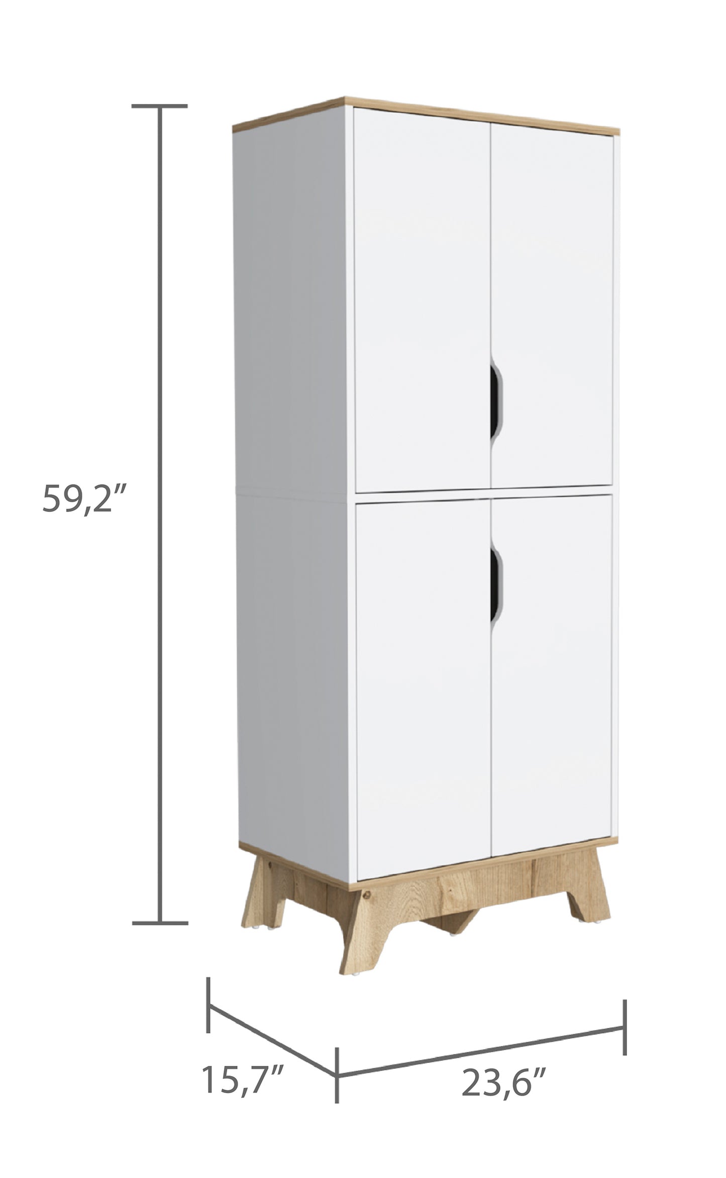 OakWhite Kitchen Pantry