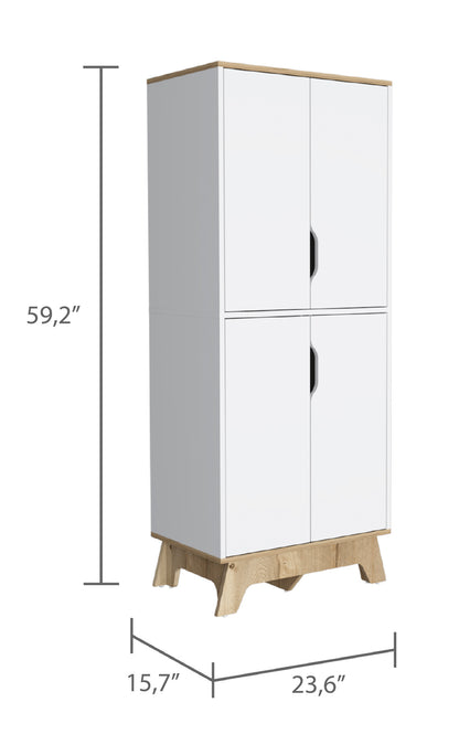 OakWhite Kitchen Pantry