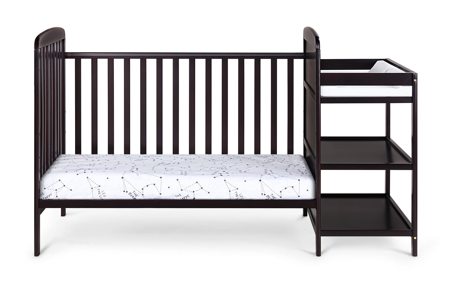 ElegantDreams 3-in-1 Convertible Crib and Changer Combo