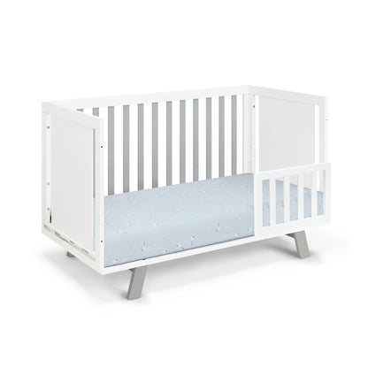 Luna 3-in-1 Convertible Island Crib White/Gray