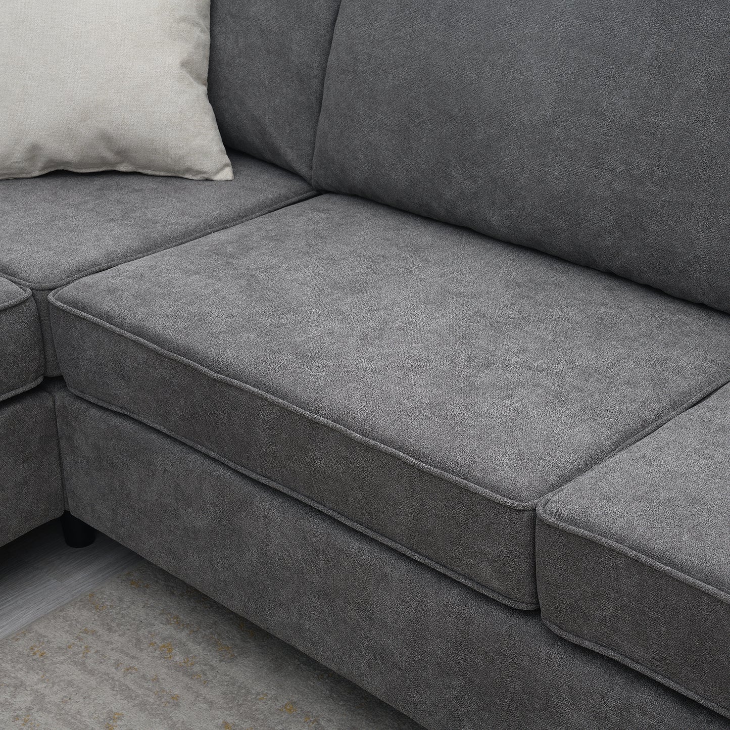Luxury Comfort Living: Modern L-Shaped Sectional Sofa