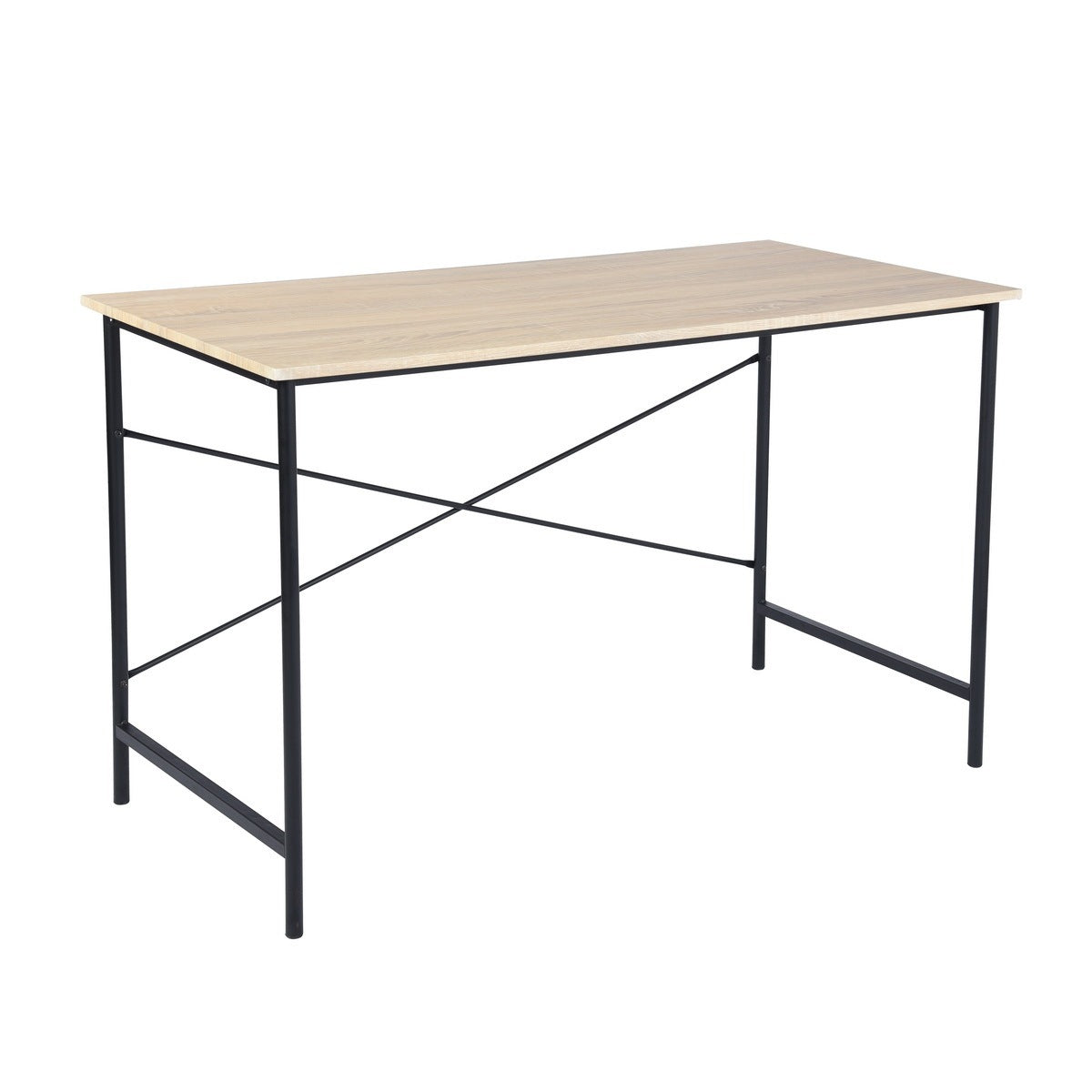 Eco Write Oak & Black Metal Frame Desk