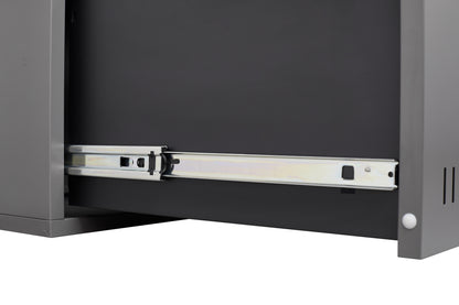 Metal Filing Cabinet with Hanging Rod for letter- documents - White