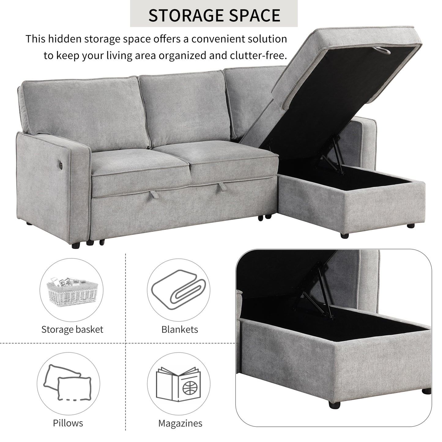 Comfort Max Sleeper Sectional Sofa