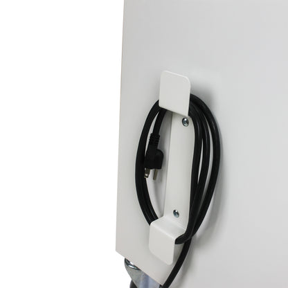 Mobile Charging Cart and Cabinet With Combination Lock - White