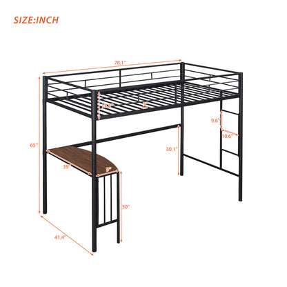 ElevateMax Twin Loft Bed with Integrated Desk