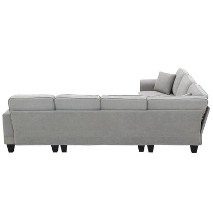 Elegant Comfort U-Shape Sectional Sofa Set
