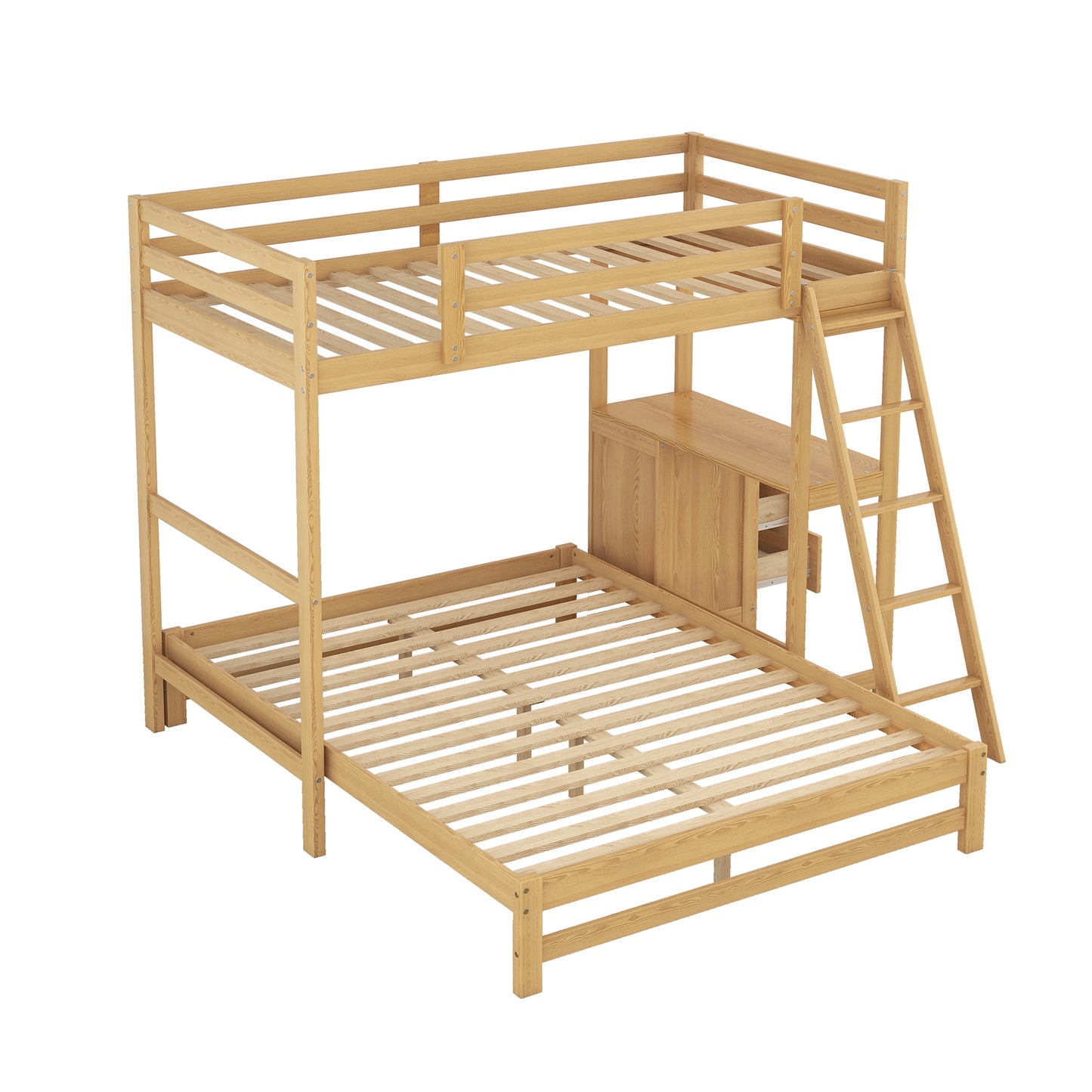 Nature's Haven Twin Full Desk Bed